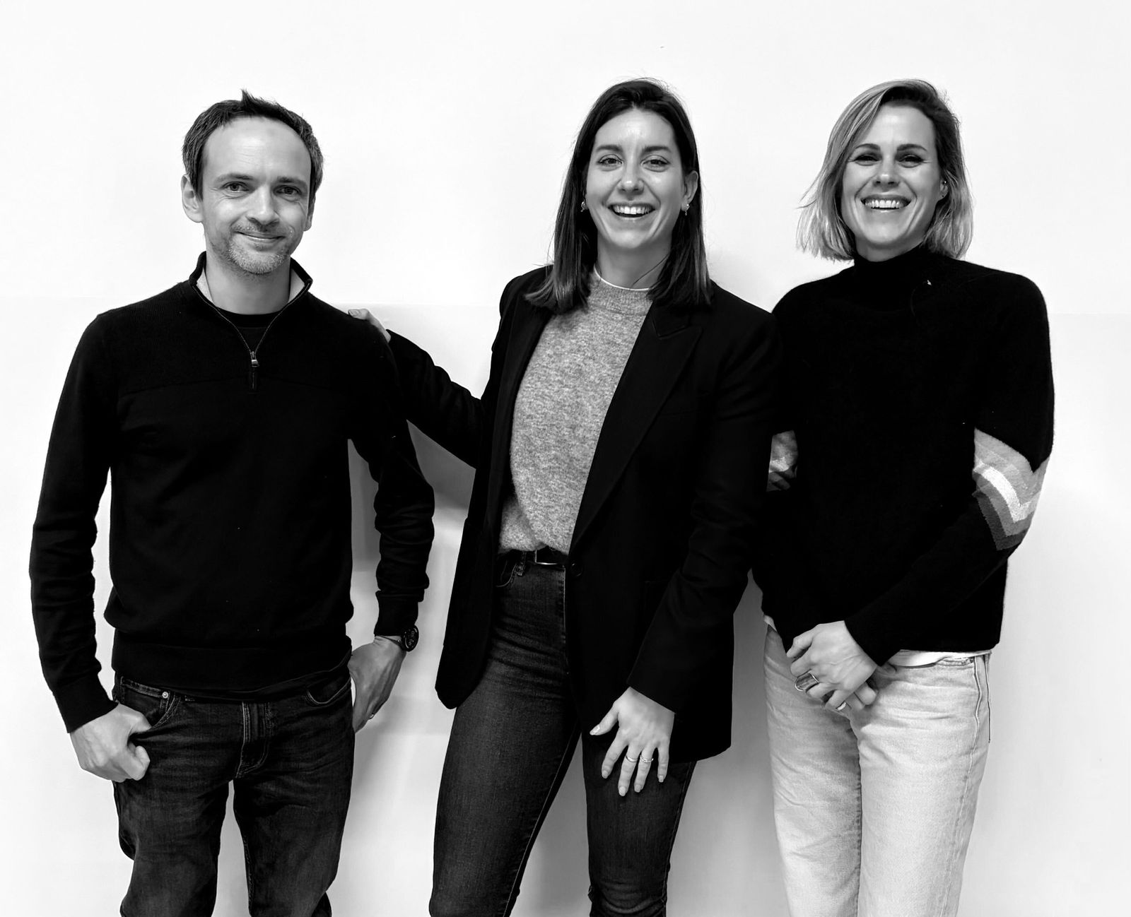 Fabien, Camille et Camille Le nouveau duo CTO-CPO de Purse avec leur HRBP