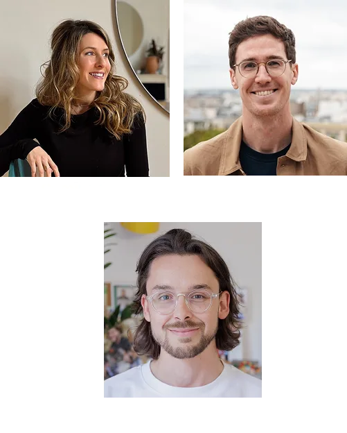 Camille Goni (Hexa), Maxime Le Bras (Alan), Mathias Frachon (TPC)